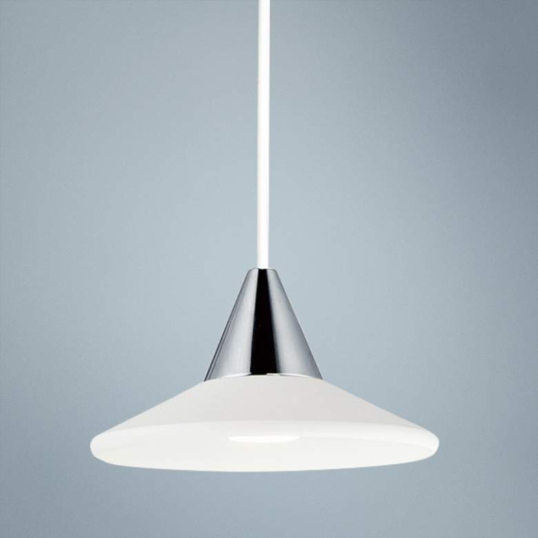 Image 1 ET2 Micro 3 1/2 inch Wide White LED Mini Pendant Light