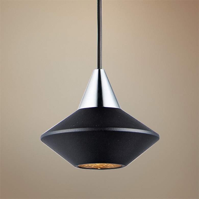 Image 1 ET2 Micro 3 1/4" Wide Black LED Mini Pendant Light
