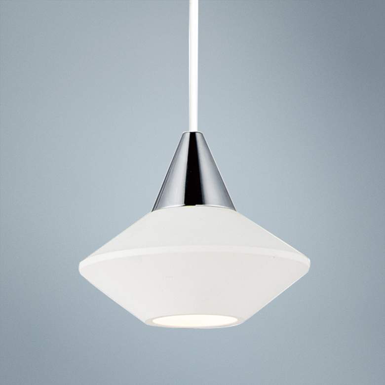 Image 1 ET2 Micro 3 1/4 inch Wide White LED Mini Pendant Light