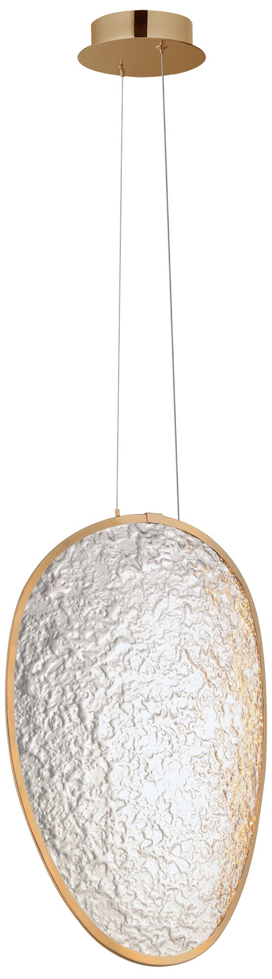 ET2 Moonscapes 20 1/2" H Brushed Champagne Single LED Pendant