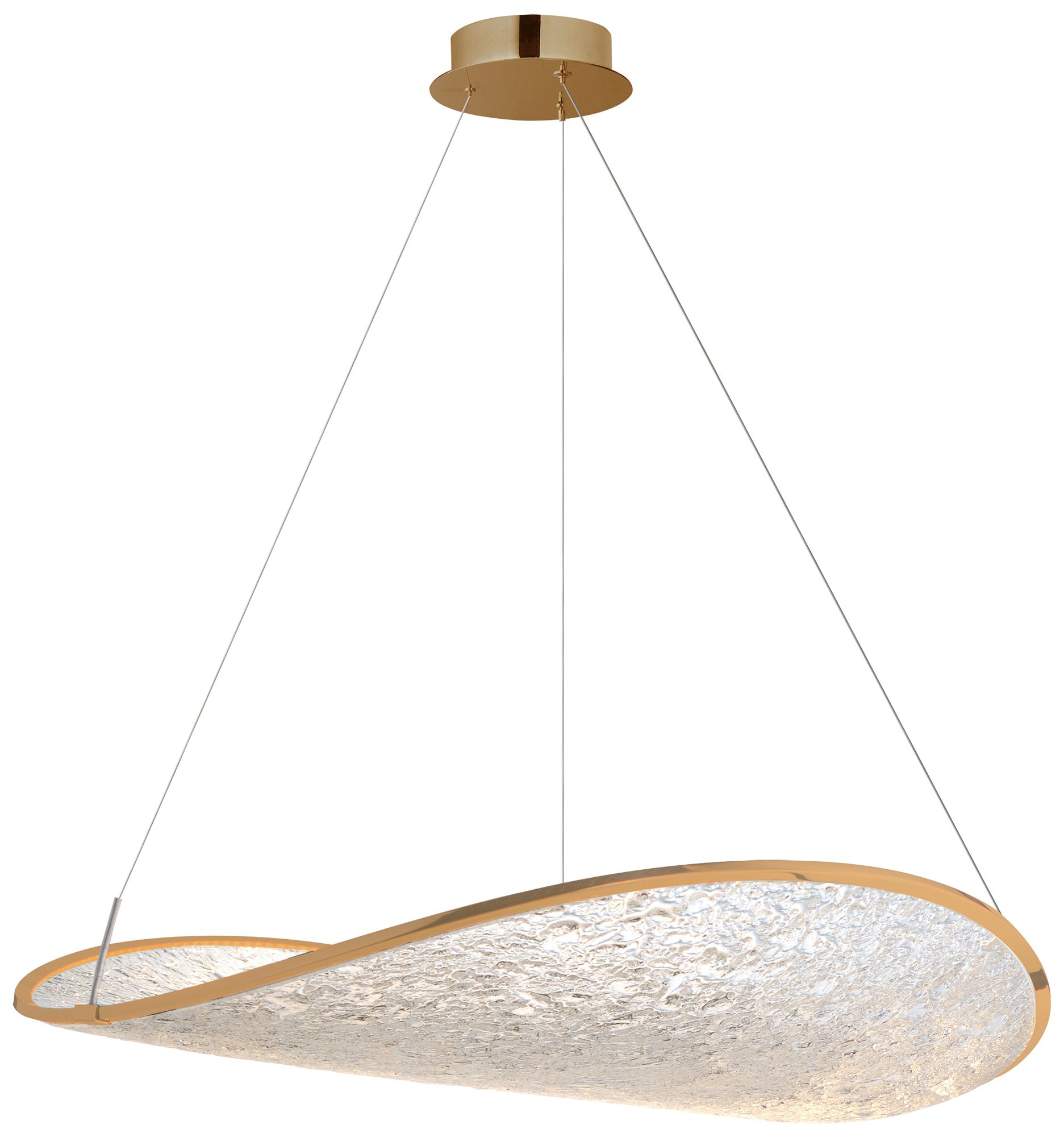 ET2 Moonscapes 22 1/2" W Brushed Champagne Single LED Pendant