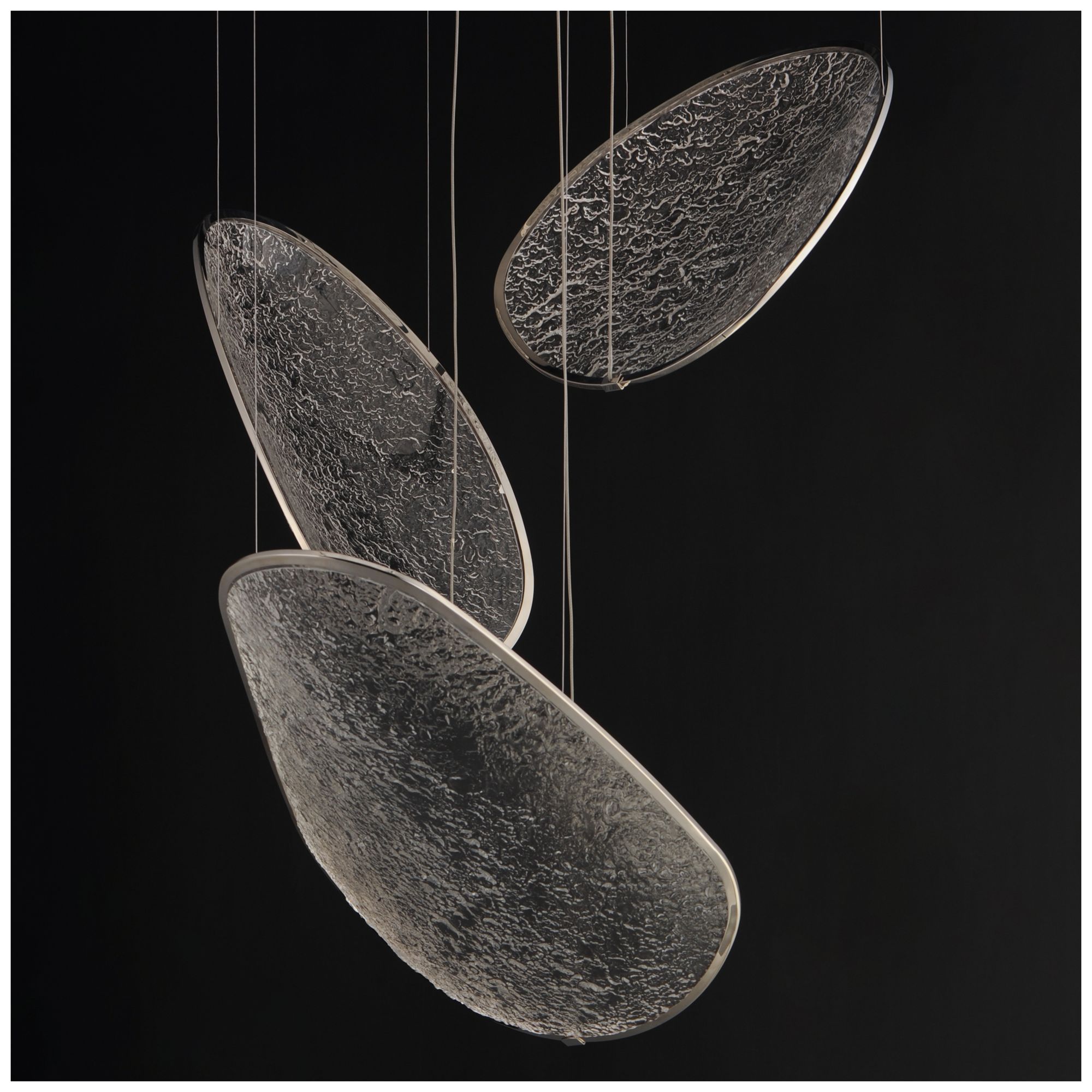 Image 2 ET2 Moonscapes 28 1/2" Wide Polished Chrome 3-Light LED Pendant more views