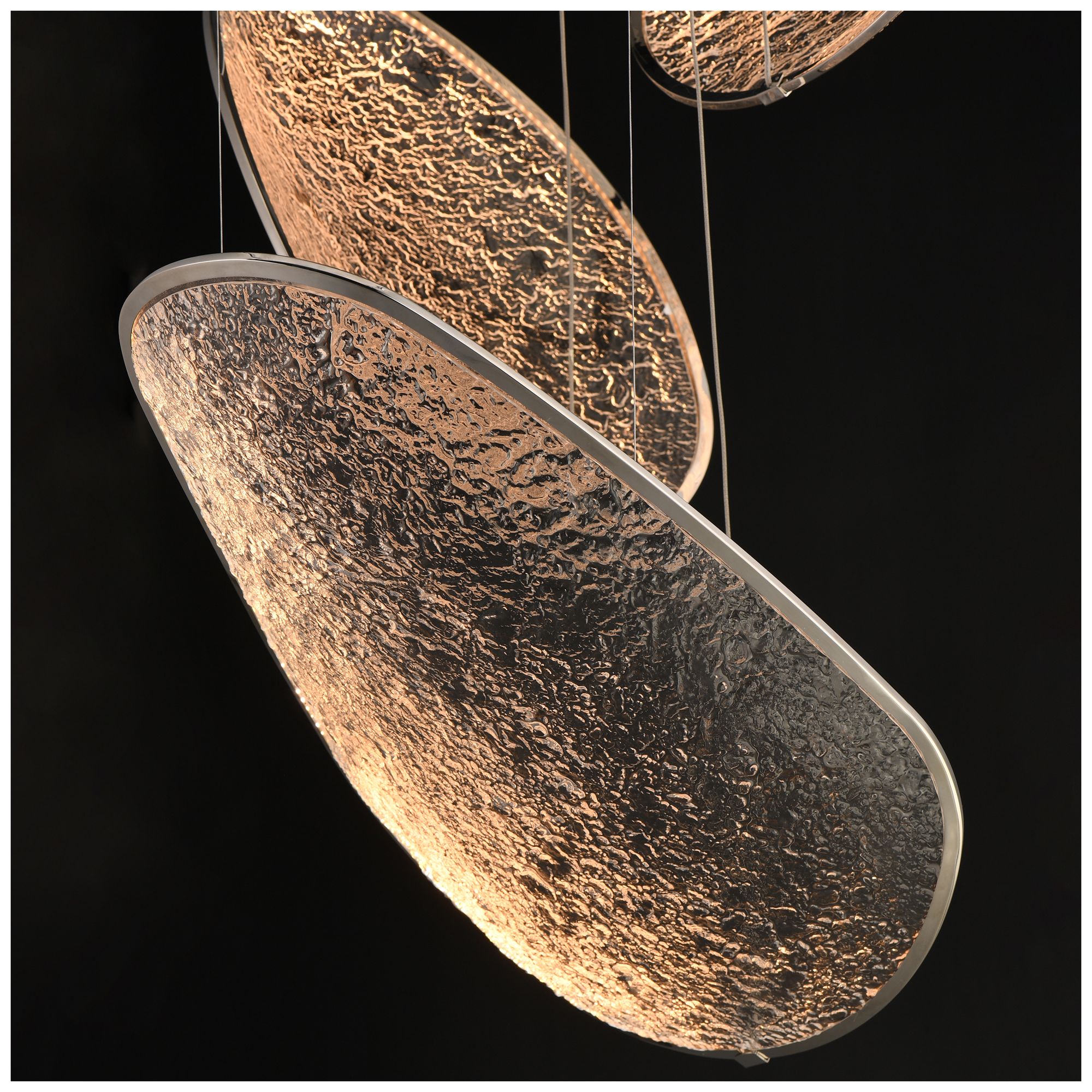 Image 4 ET2 Moonscapes 28 1/2" Wide Polished Chrome 3-Light LED Pendant more views