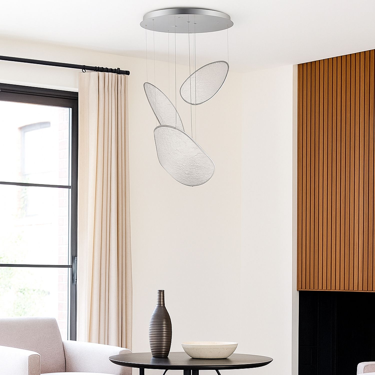 Image 7 ET2 Moonscapes 28 1/2" Wide Polished Chrome 3-Light LED Pendant more views