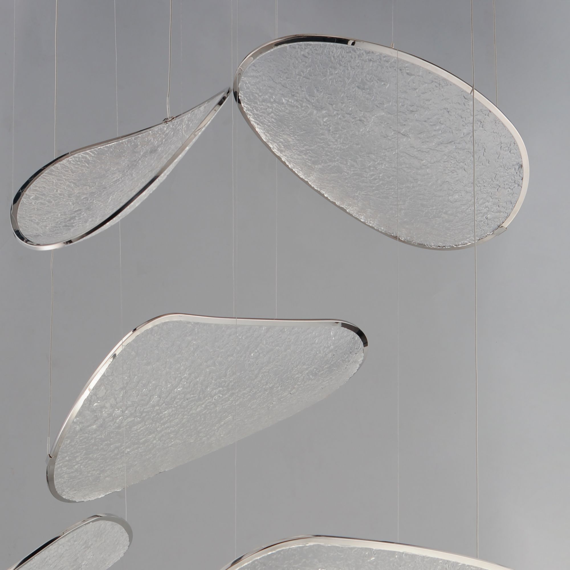 Image 3 ET2 Moonscapes 39 1/2" Wide Polished Chrome 5-Light LED Pendant more views