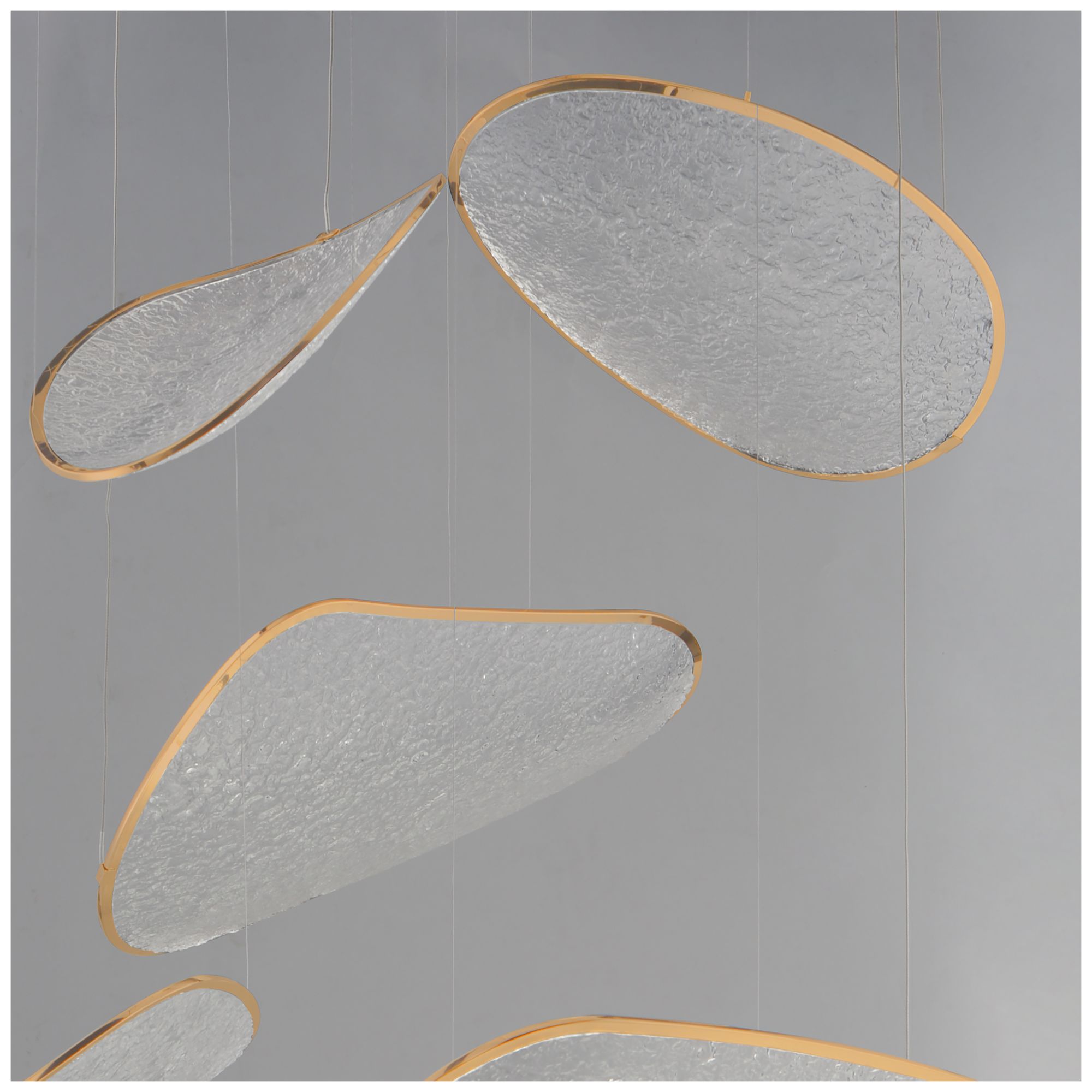 Image 3 ET2 Moonscapes 47" Brushed Champagne 5-Light LED Pendant more views