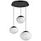 ET2 Nimbus 20 1/2" Black LED 3-Light Pendant