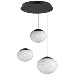 ET2 Nimbus 20 1/2" Black LED 3-Light Pendant