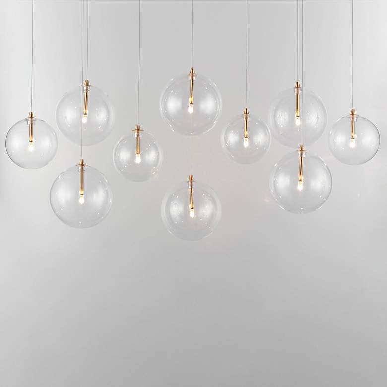 Image 4 ET2 Nimbus 20 1/2" Black LED 3-Light Pendant more views