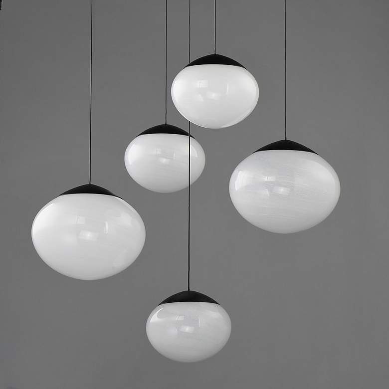 Image 2 ET2 Nimbus 26 1/4" Black 5-Light LED Pendant more views