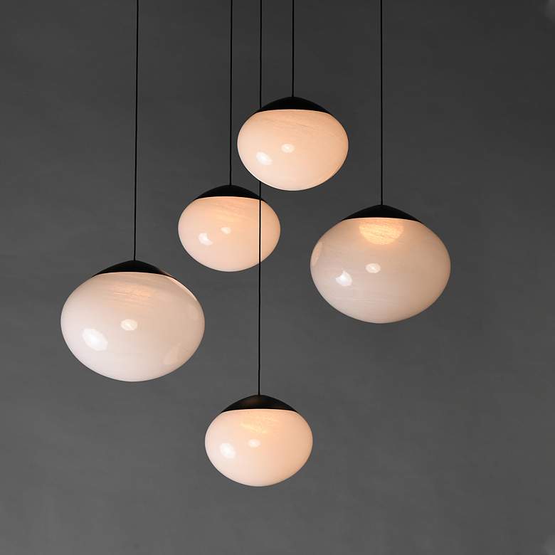Image 3 ET2 Nimbus 26 1/4" Black 5-Light LED Pendant more views