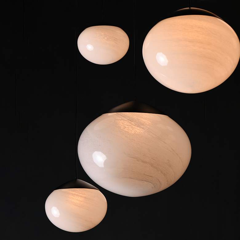 Image 4 ET2 Nimbus 26 1/4" Black 5-Light LED Pendant more views