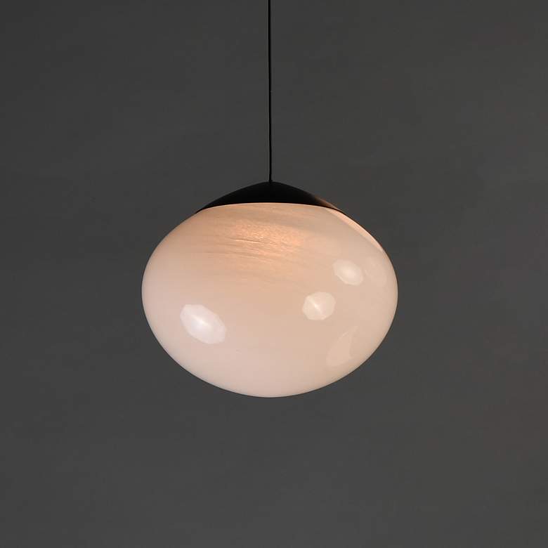 Image 3 ET2 Nimbus 9 1/2" Black Single LED Pendant more views