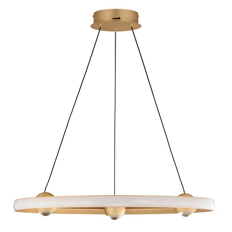 Image 3 ET2 Nodes 24" Wide Gold LED Ring Pendant Light more views