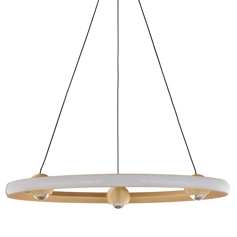 Image 4 ET2 Nodes 24" Wide Gold LED Ring Pendant Light more views
