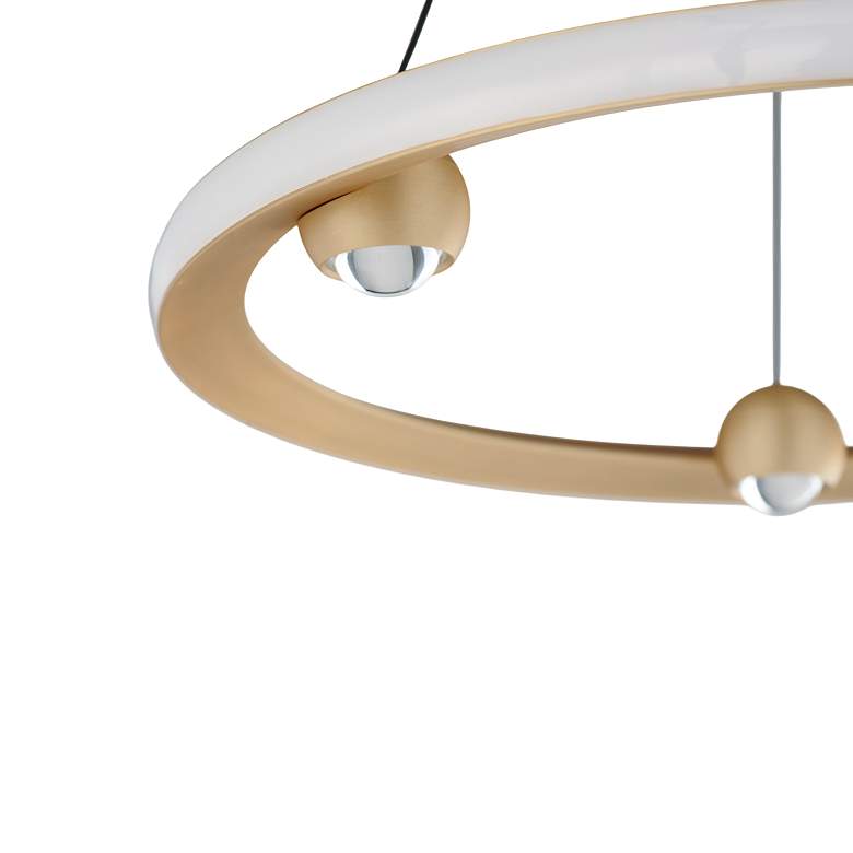 Image 5 ET2 Nodes 24" Wide Gold LED Ring Pendant Light more views
