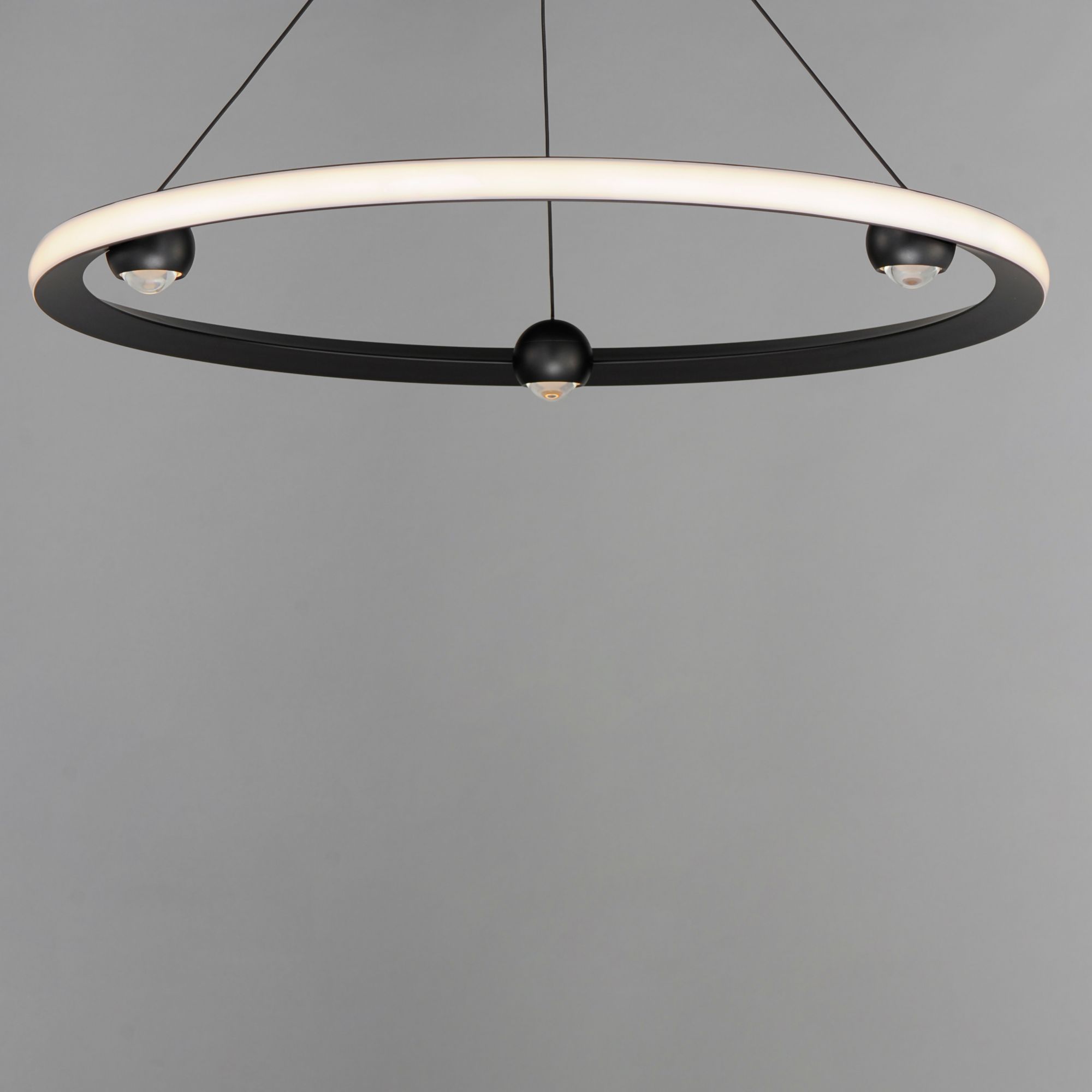Image 2 ET2 Nodes 32" Wide Black LED Pendant Light more views