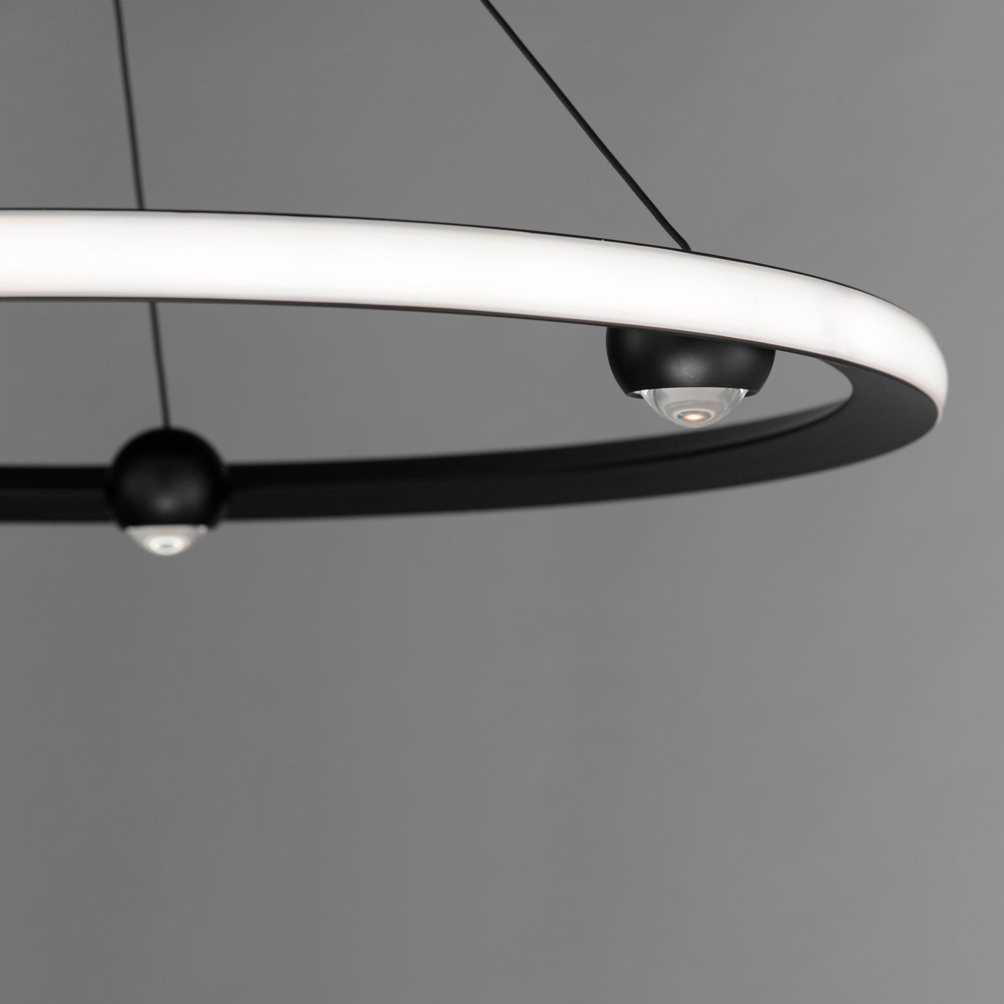 Image 7 ET2 Nodes 32" Wide Black LED Pendant Light more views