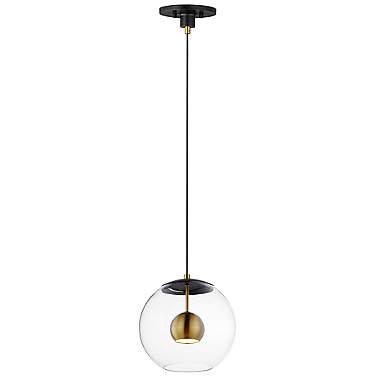 ET2 Nucleus 11" Wide Black and Aged Brass LED Pendant Light