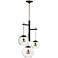 ET2 Nucleus 26" Wide Black and Brass Multi-Light LED Pendant