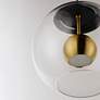 4_ET2 Nucleus 26" Wide Black and Brass Multi-Light LED Pendant more views