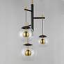 5_ET2 Nucleus 26" Wide Black and Brass Multi-Light LED Pendant more views