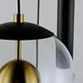 6_ET2 Nucleus 26" Wide Black and Brass Multi-Light LED Pendant more views