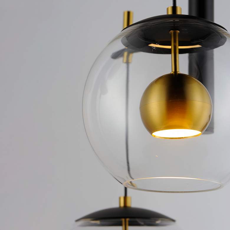 Image 2 ET2 Nucleus 26" Wide Multi-Light LED Pendant w/ Clear Glass more views