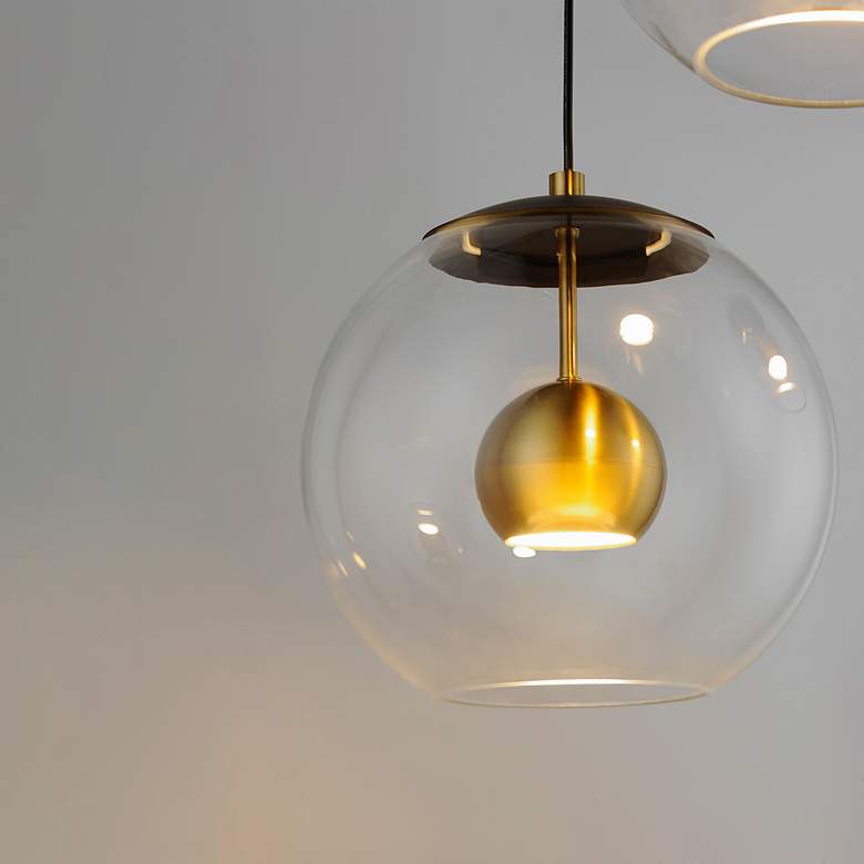 Image 3 ET2 Nucleus 26" Wide Multi-Light LED Pendant w/ Clear Glass more views