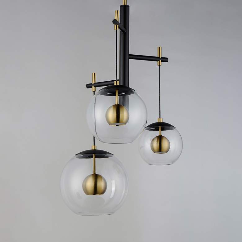 Image 7 ET2 Nucleus 26" Wide Multi-Light LED Pendant w/ Clear Glass more views