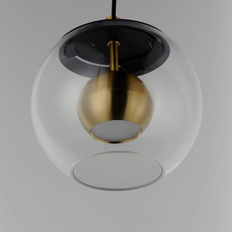 Image 2 ET2 Nucleus 7" Wide Clear Glass Globe Modern LED Pendant more views