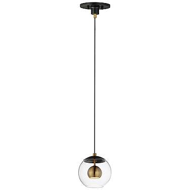 ET2 Nucleus 7" Wide Clear Glass Globe Modern LED Pendant