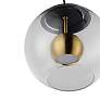 3_ET2 Nucleus 9" Wide Black and Aged Brass LED Mini Pendant more views