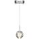 ET2 Orb 4 1/2" Wide Modern Chrome and Clear Bubble Glass Mini Pendant