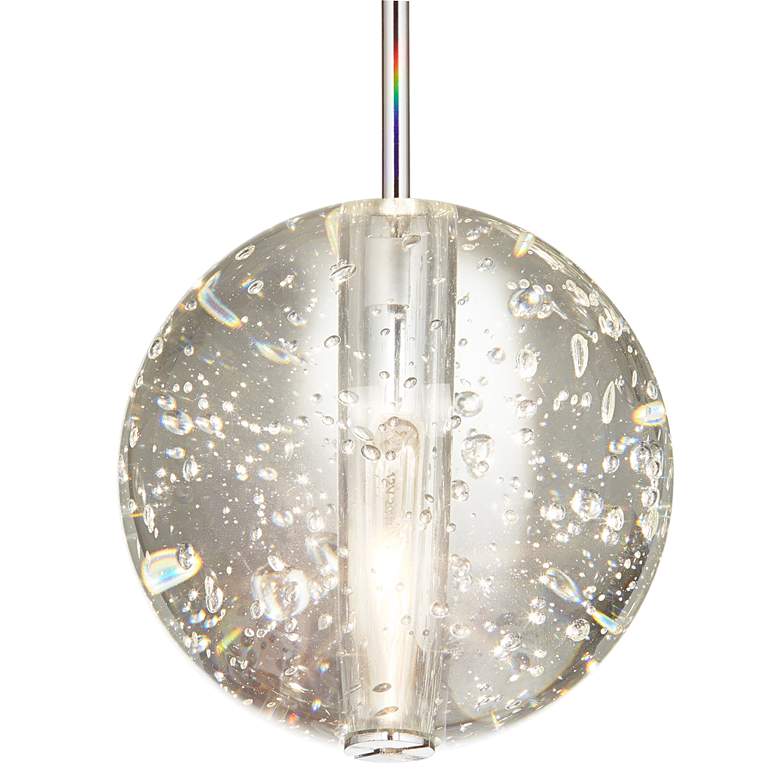 Image 3 ET2 Orb 4 1/2" Wide Modern Chrome and Clear Bubble Glass Mini Pendant more views