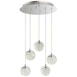 ET2 Orb II 15 1/2"W Chrome 5-Light LED Multi Light Pendant