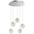 ET2 Orb II 15 1/2"W Chrome 5-Light LED Multi Light Pendant