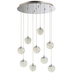 ET2 Orb II 21 3/4"W Chrome 9-Light LED Multi Light Pendant