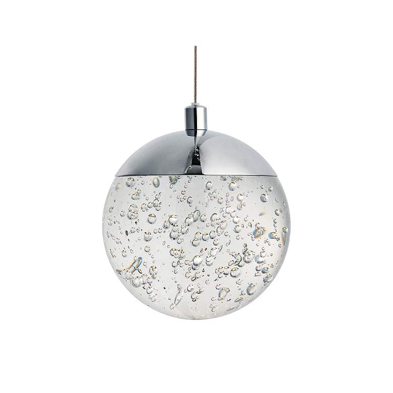 Image 3 ET2 Orb II 3.4" Wide Polished Chrome LED Mini Pendant more views