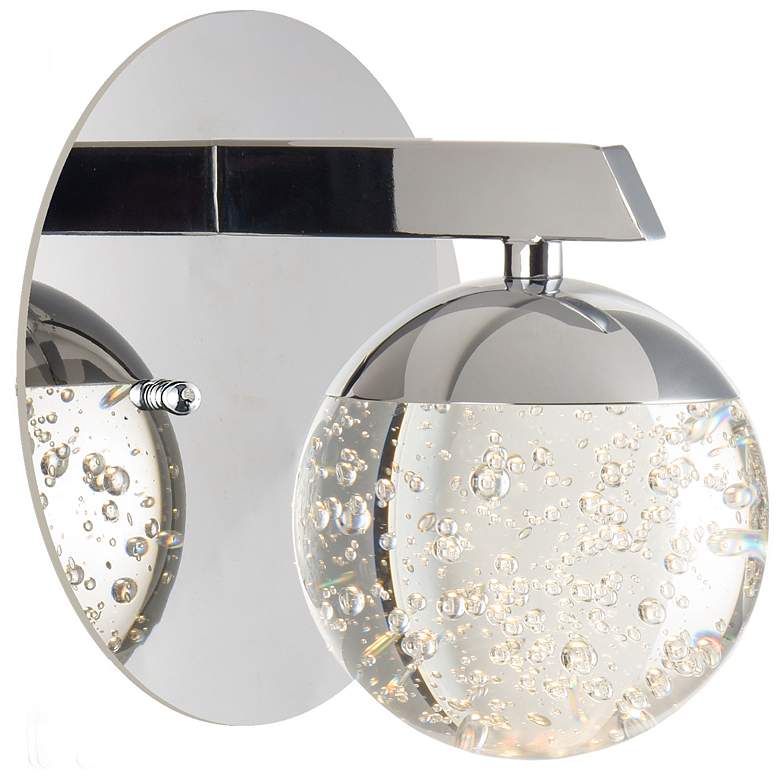 Image 1 ET2 Orb II 6" High Polished Chrome LED Wall Sconce