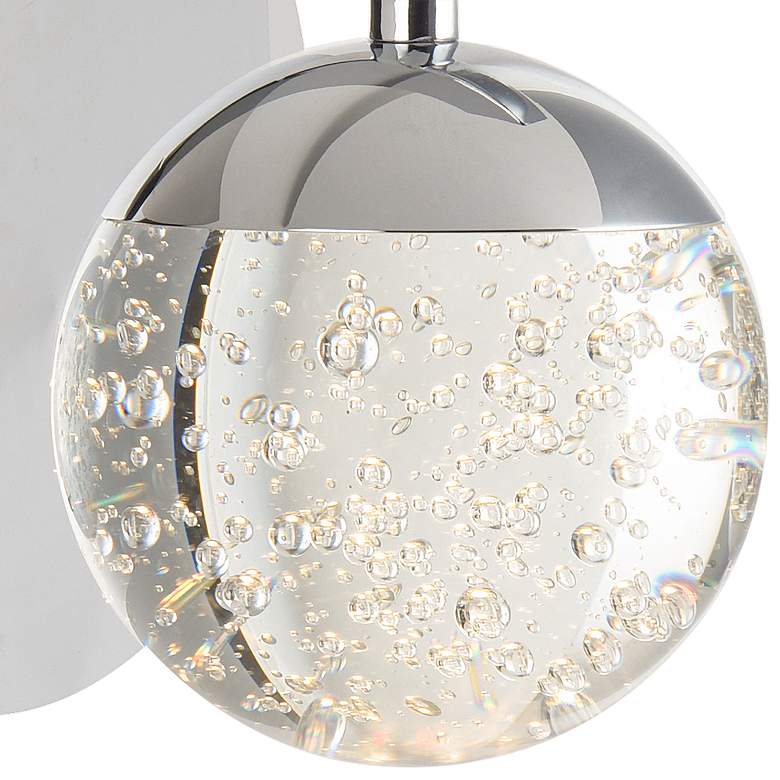 Image 2 ET2 Orb II 6" High Polished Chrome LED Wall Sconce more views