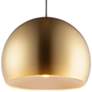 ET2 Palla 15 3/4" Wide Satin Brass Dome LED Pendant Light