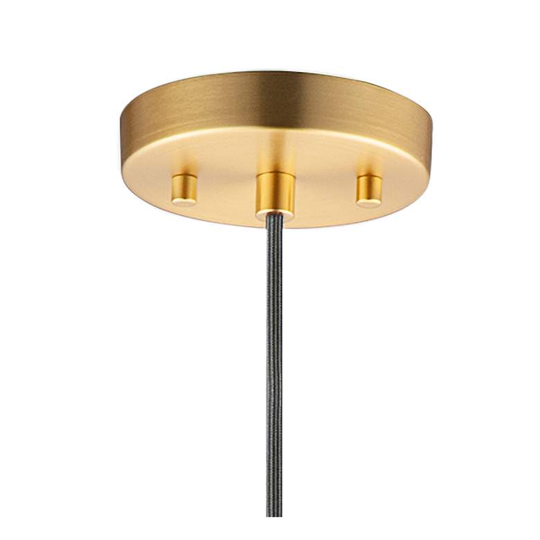 Image 3 ET2 Palla 15 3/4" Wide Satin Brass Dome LED Pendant Light more views