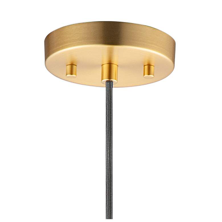 Image 3 ET2 Palla 19 3/4" Wide Satin Brass Dome LED Pendant Light more views