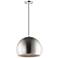 ET2 Palla 20" Wide LED Modern Gloss Silver Dome Pendant