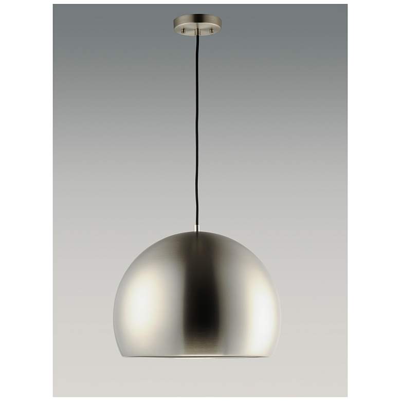 Image 2 ET2 Palla 20" Wide LED Modern Gloss Silver Dome Pendant more views