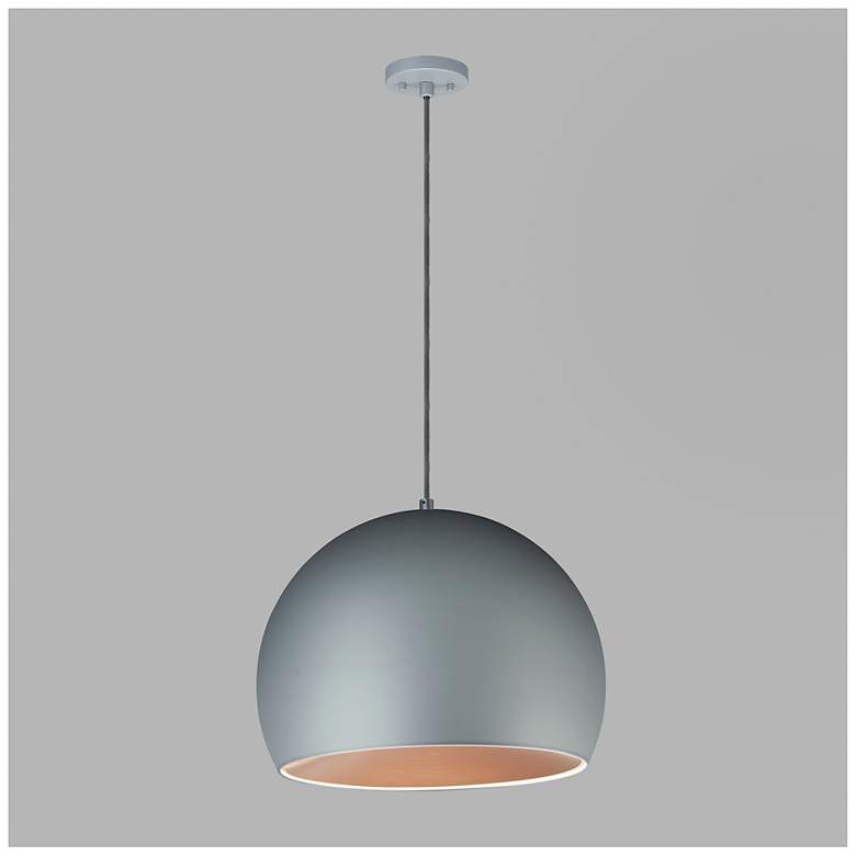 Image 4 ET2 Palla 20" Wide LED Modern Silver Dome Pendant more views