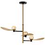 Thumbnail1 of ET2 Pearl 39 1/4"W Natural Aged Brass 3-Light LED Chandelier