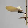 Thumbnail2 of ET2 Pearl 39 1/4"W Natural Aged Brass 3-Light LED Chandelier more views