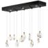 ET2 Pebble 35 1/2" Wide Black/Polished Gold 10-Light LED Pendant